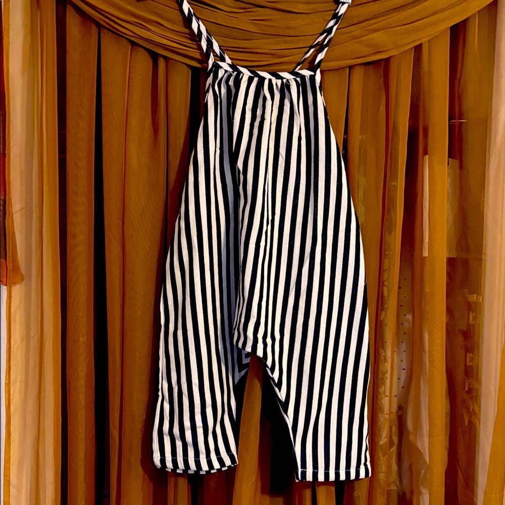 FUNKY KIDS (NWT) Unisex Striped Overalls-Size 2-3Y
